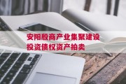 安阳殷商产业集聚建设投资债权资产拍卖