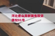 河北唐山高新国有投资债权01号