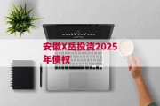 安徽X岳投资2025年债权