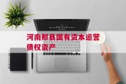 河南郏县国有资本运营债权资产