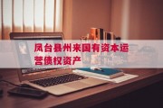 凤台县州来国有资本运营债权资产