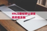HNJZ债权转让项目政府债定融