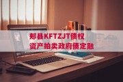 郏县KFTZJT债权资产拍卖政府债定融