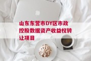 山东东营市DY区市政控股数据资产收益权转让项目