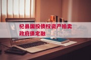 杞县国投债权资产拍卖政府债定融