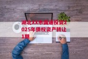 湖北XX市国通投资2025年债权资产转让1期