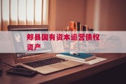 郏县国有资本运营债权资产