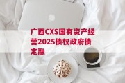 广西CXS国有资产经营2025债权政府债定融
