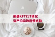 郏县KFTZJT债权资产拍卖政府债定融