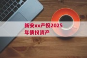 新安xx产投2025年债权资产