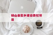 砀山县梨乡建设债权项目