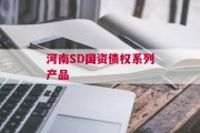 河南SD国资债权系列产品