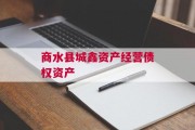 商水县城鑫资产经营债权资产