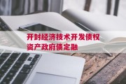 开封经济技术开发债权资产政府债定融