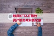 郏县KFTZJT债权资产拍卖政府债定融
