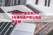 阜阳市产业投资2025年债权资产转让政府债定融